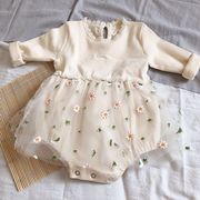 新品　子供服　女の赤ちゃん　可愛い　長袖　花柄スカート　カバーオール　ファッション　66～90ｃｍ