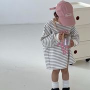 【2023春新作】韓国風子供服 ベビー服 キッズ 女の子 かわいい ボーダー柄 ワンピース　