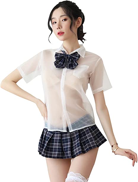 女子高生風 制服 JKコスプレ シースルーシャツ ミニ丈スカート Tバック 過激 かわいい (ブルー) 有限会社 クロスブリード | 卸売・  問屋・仕入れの専門サイト【NETSEA】