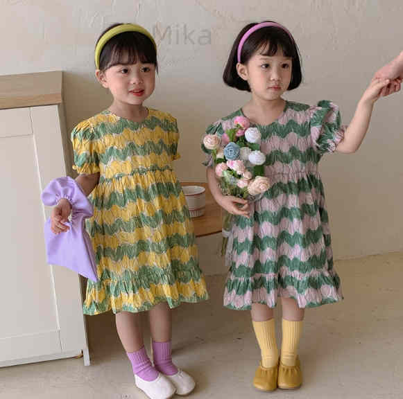 ワンピース 2023新作 子供服 半袖 キッズ ワンピース デザイン感 韓国子供服 女の子 可愛い