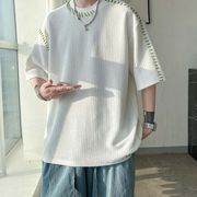 ユニセックス　メンズ　Tシャツ　短袖　ニット　カジュアル　大きいサイズ　ストリート系　渋谷風☆
