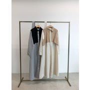 きちんと感をGET シャツワンピ 単体ボタン ストライプ  快適である フェイク2ピース ワンピース