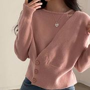 【NEW即納商品】韓国風レディース服　  優しい　きれいめ　セーター　ニット　