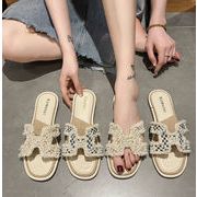 さっと履けてキレイ見え！ シューズ 靴 レディース 夏 韓国スタイル 学生 スリッパ サンダル 靴