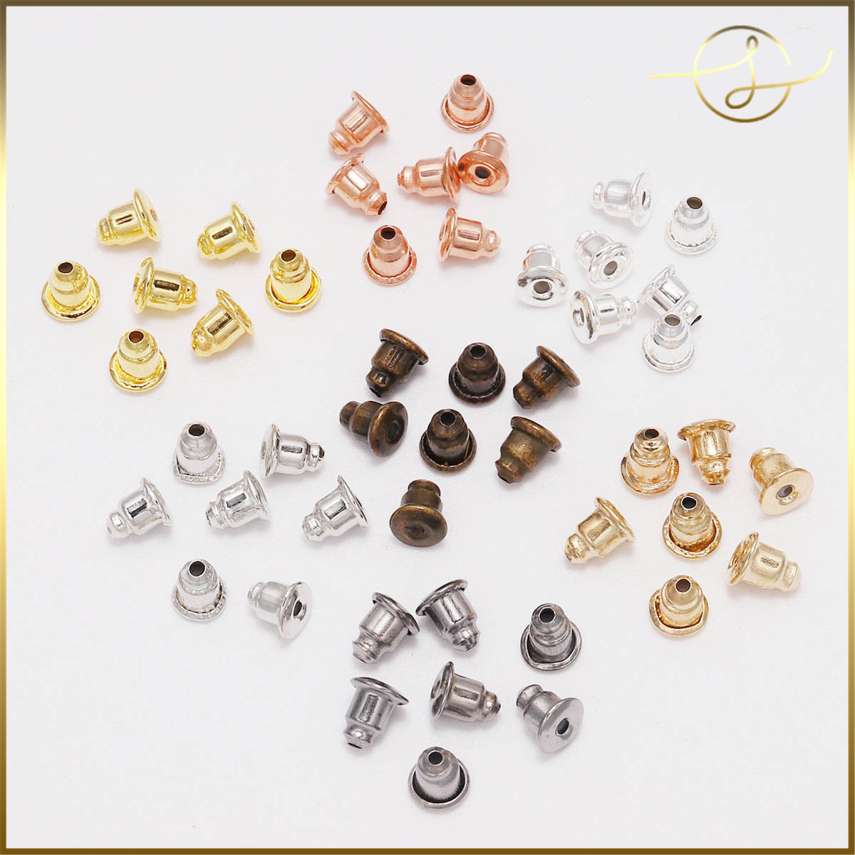 ピアスキャッチ【7色】ゴム入り ピアス基礎パーツ DIYパーツ 手芸 基礎金具 ハンドメイド クラフト