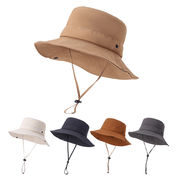 つば付き帽子男性夏の日よけ帽子アウトドアレジャーバケットハット紫外線防止登山釣り