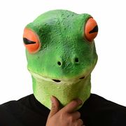 リアルマスク ラバーマスク かえる 蛙 グリーンカエル マスク