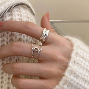 指輪　リング　レディース　韓国ファッション　クロス　メタル　アクセサリー　デザイン