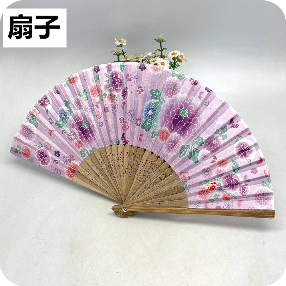 和風 手つくり 折り扇子 扇子 花柄 扇子 全6色 工芸扇子 多機能