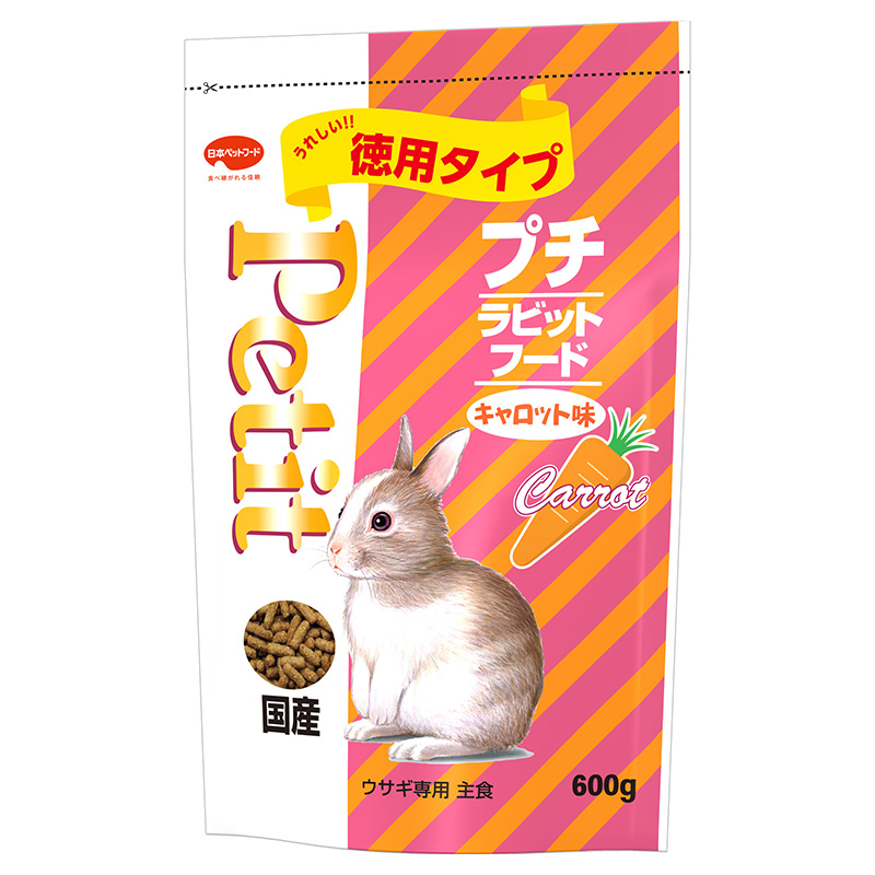 ［日本ペットフード］プチラビットフード キャロット味 600g