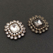 手作りパーツ 手芸チャーム ストーン付き アクセサリーパーツ 貼り付けパーツ 宝石 ビジューパーツ DIY