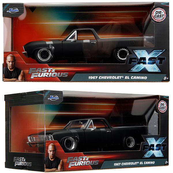 JADATOYS 1:24 ワイルドスピードダイキャストカー 1967 CHEVROLET EL 