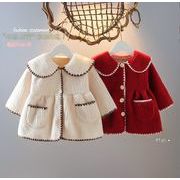 女の子コート　赤ちゃんかわいいファッション　韓国子供服トップス　裏毛付きコート ★73-100