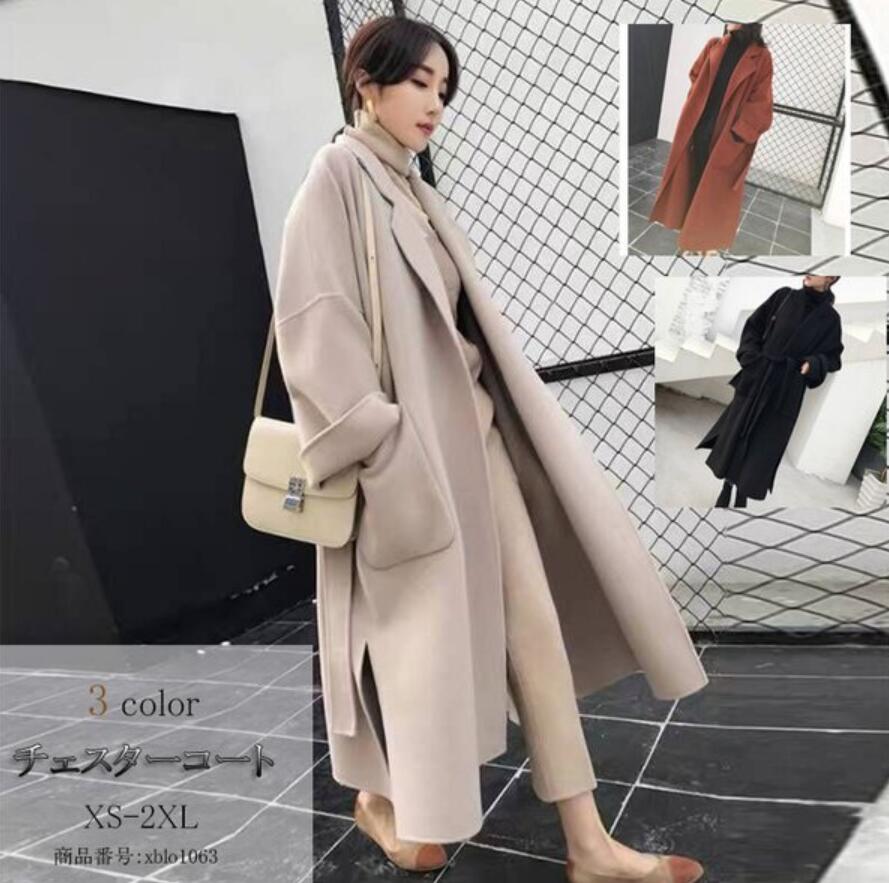 コート秋冬女子韓国ガールカーディガンプレーンファッションコート