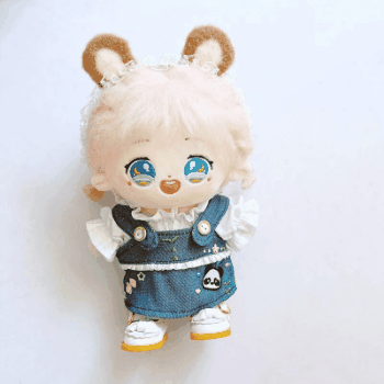 着せ替えぬいぐるみ ミニドール ぬいぐるみ用服 アイドル衣装 無属性ぬい玩具 doll パンダ デニム服セット