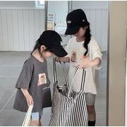 2023韓国風子供服 子供服 T シャツ  半袖  キッズ   カジュアル ベビー服   男女兼用3色