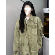 デニムコート女2023年春新作韓国デザイン感ゆったりシックジャケットトップス