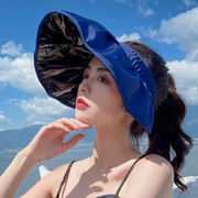 夏の日よけ帽子韓国日よけ帽子大庇遮顔帽子携帯巻きカチューシャ太陽レディースキャップ