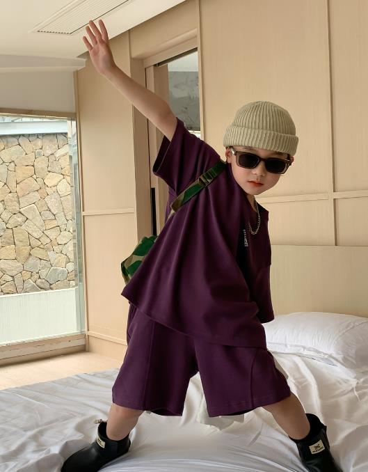 韓国風子供服  ベビー服 半袖 セットアップ     キッズ   Tシャツ   男の子 子供服トップス  2色