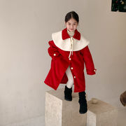 ins冬新品  韓国風子供服  キッズ服   長袖  女の子  ミドル丈のコート  アウター   ジャケット