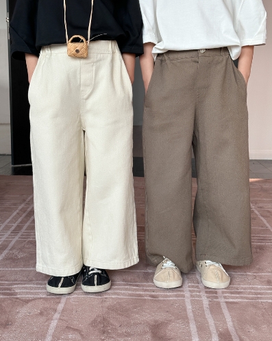 2024春新作  韓国風子供服  キッズ服   子供ズボン  ロングパンツ  ストレートパンツ  スラックス  2色