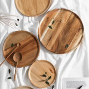 お皿 プレート 木製 木   トレイ ワンプレート  可愛い 食器 カフェ ナチュラル   食器 お盆  円盤