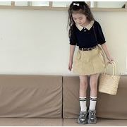 2024 韓国風子供服  ボトムス   ベビー服  ボトムス  女の子  スカート  ベルト付き