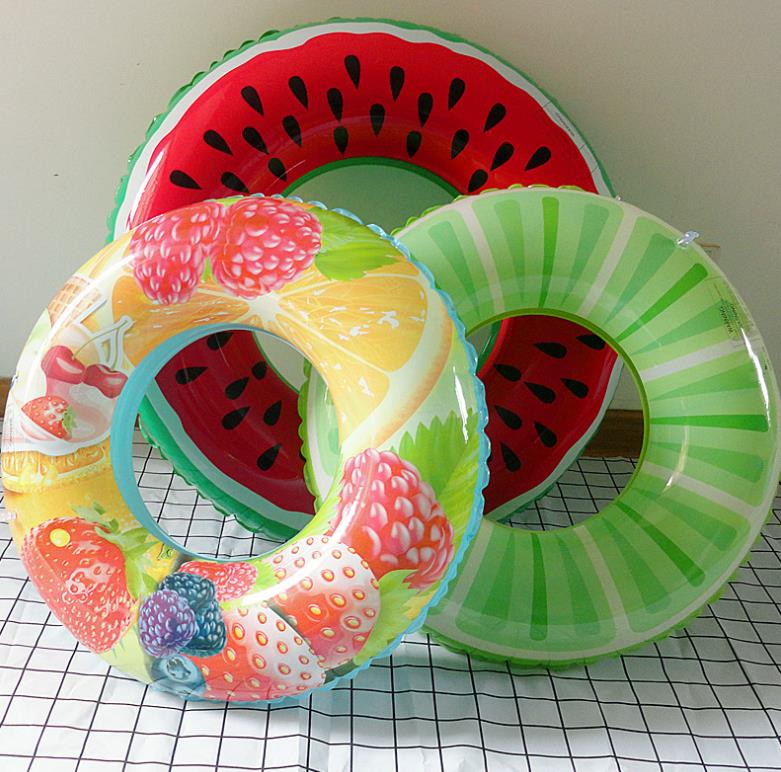 2023夏新作  ハワイ 子供浮き輪   ビーチ用   水遊び用品  子供用 水泳  外遊び    海水浴  果物柄