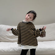 秋冬人気  韓国風子供服   キッズ服    パーカー+ロングパンツ   セットアップ   フェイクツー  厚い