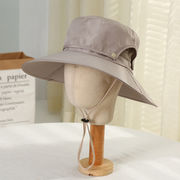新作メンズアウトドア帽子通気性キャペリン太陽帽子大庇バケットハットトレッキング登山日除け帽子