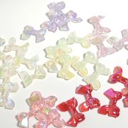 ビーズパーツ　リボン　キーホルダーパーツ　手芸diy  チャームパーツ　アクセサリー材料　ブレスレット用