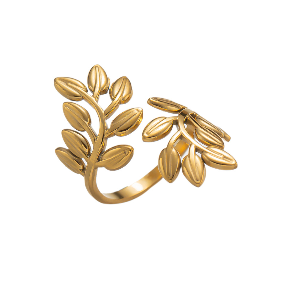 レトロでマイナーデザインがおしゃれ個性的 ゴールド指輪 女性シンプル