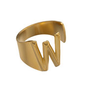 ファッションベーシック個性的 ペアリングシンプル ゴールドチタン スチールリング 指輪