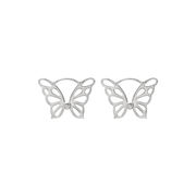 透かし彫り蝶イヤリング女性ニッチデザイン感高級耳飾り個性的でスタイリッシュな耳飾り