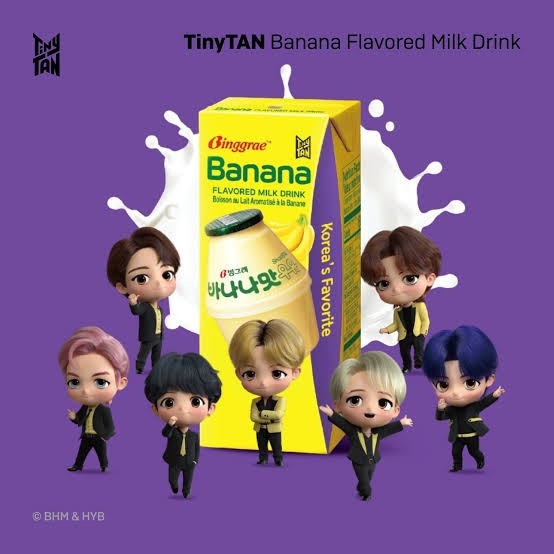 人気飲料　韓国　新商品　バナナウユ　ピングレ　バナナ牛乳　冷蔵　BTS　５月２７日入荷予定