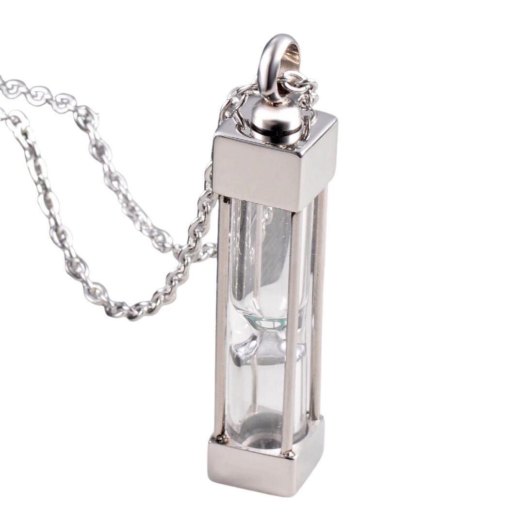 ネックレス 砂時計型 遺骨ネックレス シンプル ジュエリー チェーン