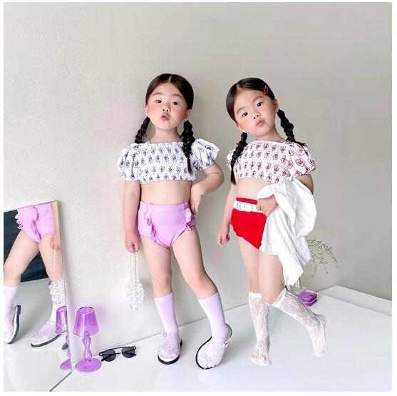 韓国風子供水着 キッズ 女の子 ベビー 子供用 温泉服　3点セット uvカット キッズ水着