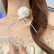 椿 韓国ファッション レディースネックレス 超人気 のネックレス  かわいい花のネックレス アクセサリー