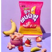 韓国　バナナキック　イチゴ味　新商品　いちご　バナナ　人気　お菓子　駄菓子