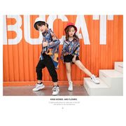 キッズダンス衣装 ヒップホップ キッズ ダンス衣装 HIPHOP JAZZ ガールズ シャツ