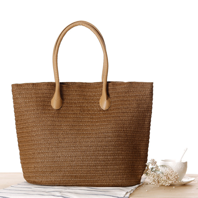 新しい欧米風の草編みバッグショルダーバッグファッションシンプルな旅行に出かけるビーチ編みの女性バッグ
