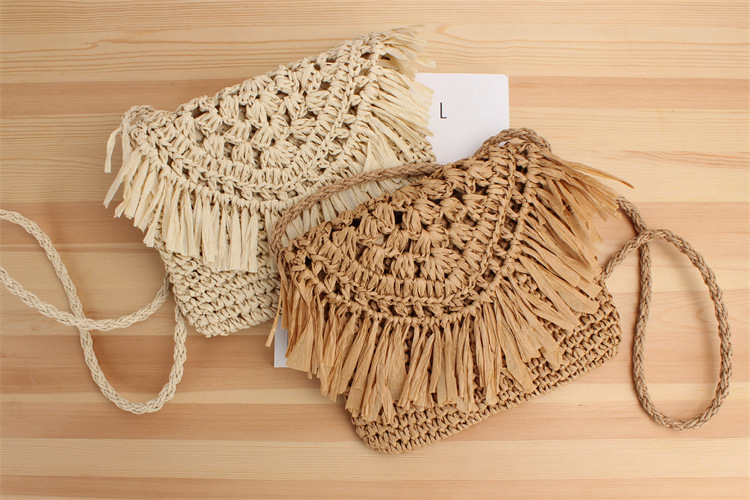 夏の草編みを代行するバッグ新型潮流百合斜めショルダーバッグins洋風フック花のワンショルダー編みバッグ
