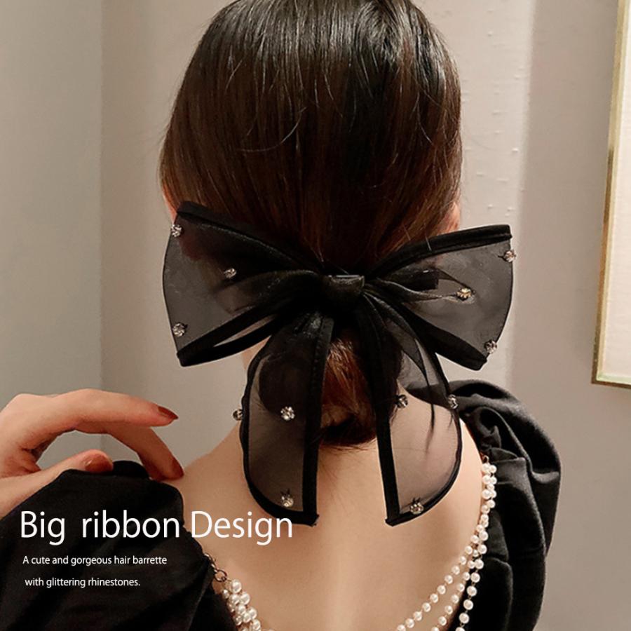2023新品 BIGリボンバレッタ キラキラ 大きめINS ファッション