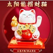 2025 ins  招き猫  ミニチュア  デコパーツ  太陽エネルギー インテリア置物  手を振る  モデル  車載用品
