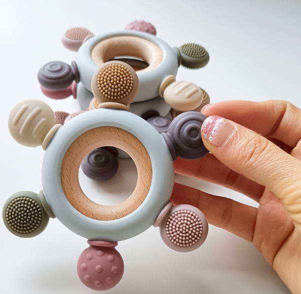 ins新作 歯固め 手握る玩具 おもちゃ 歯ぎしり 子供用品 ホビー用品 赤ちゃん 知育玩具 シリコン