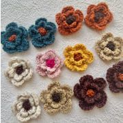 手芸DIYデコ素材 デコパーツアクセサリーパーツデコパーツ 花柄 DIY素材 貼り付けパーツ 手芸材料7色