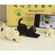 新作 スマホスタンド 携帯電話スタンド  模型 モデル 置物 猫 可愛い  雑貨 2色