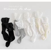 韓国風  人気新品かわいい   靴下ソックス リボン 子供靴下4色