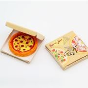 新作 ドールハウス用  ミニチュア   置物   デコパーツ 玩具  インテリア用    装飾  ピザ+紙パック