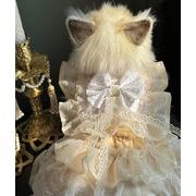 イエロー  ドレス 手作り犬服 猫服   ネコ雑貨  ペット服 ペット用品  ワンピース 犬用品 ドッグウェア